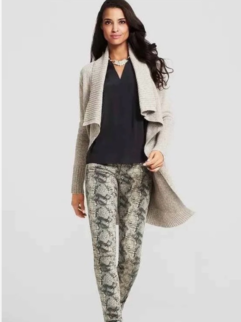 Cabi snakeskin skinny jeans